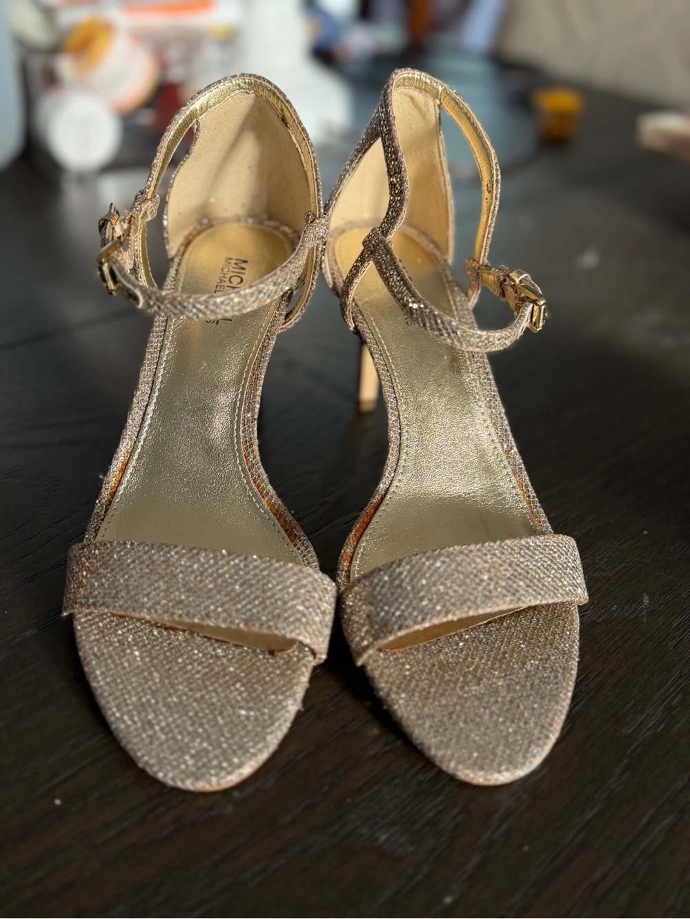 Michael Kors Shimmery Gold Strappy High-Heel Sandals